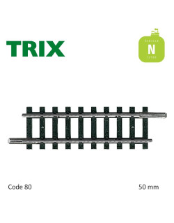 Rail droit 50 mm code 80 N Minitrix 14907 - Maketis