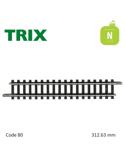 Rail droit 312.63 mm code 80 N Minitrix 14902 - Maketis