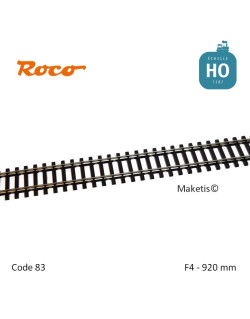 Rail flexible RocoLine F4 920mm traverses bois Code 83 HO Roco 42400 - Maketis