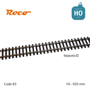 Rail flexible RocoLine F4 920mm traverses bois Code 83 HO Roco 42400 - Maketis