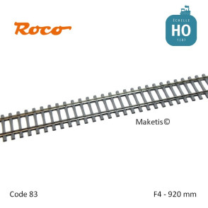 Rail flexible RocoLine F4 920mm traverses béton Code 83 HO Roco 42401 - Maketis