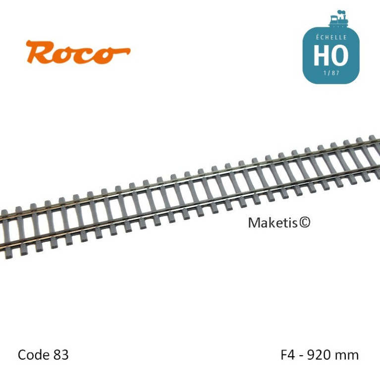 Rail flexible RocoLine F4 920mm traverses béton Code 83 HO Roco 42401 - Maketis Rail flexible RocoLine F4 920mm traverses béton Code 83 HO Roco 42401 - Maketis