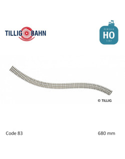 Rail flexible Elite 3 rails traverses bois 680 mm code 83 HO-HOe Tillig 85126 - Maketis