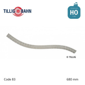 Rail flexible Elite 3 rails traverses bois 680 mm code 83 HO-HOe Tillig 85126 - Maketis