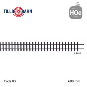 Flexi-track, length 680 mm H0e Tillig 85626 - Maketis