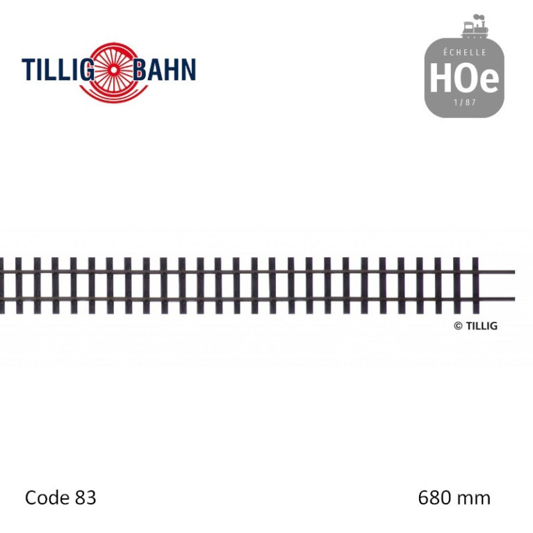 Flexgleis, Länge 680 mm H0e Tillig 85626 - Maketis