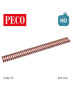 Rail flexible StreamLine 914mm traverses métalliques Code 75 HO Peco SL-104F - Maketis