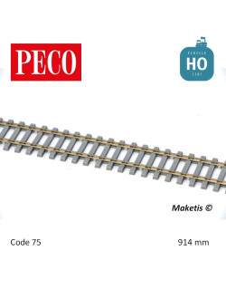 Rail flexible StreamLine 914mm traverses béton Code 75 HO Peco SL-102F - Maketis