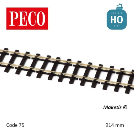 Rail flexible 914 mm double champignon traverses bois HO Code 75 Peco - Maketis Rail flexible 914 mm double champignon traverses bois HO Code 75 Peco - Maketis