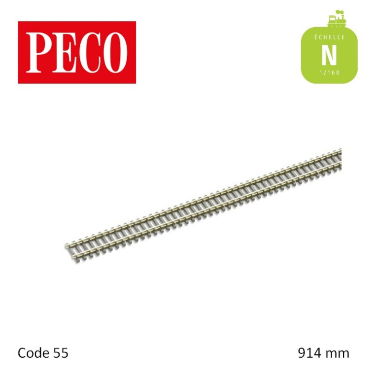 Rail flexible StreamLine 914mm traverses béton Code 55 N Peco SL-302F - Maketis