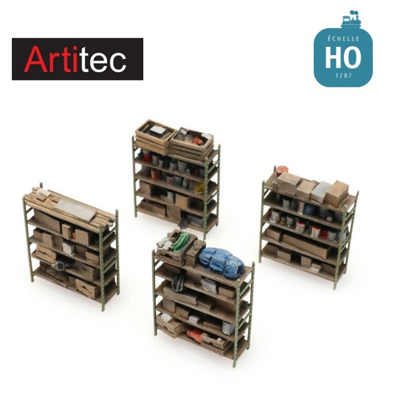 Etagères de stockage pour atelier 4 pcs HO Artitec 387434