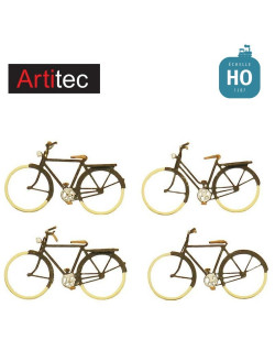 Set de 4 vélos allemand 1920-1960 HO Artitec 387.27 - Maketis