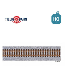 Track bedding Advanced-Track light (grey), length 950 mm for flexi-track (wooden sleepers) H0 Tillig 86559