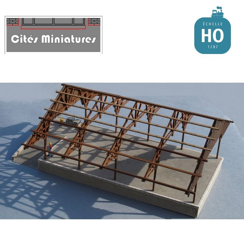 Quai couvert marchandises – Echelle HO Cités Miniatures BF-008-QC - MAKETIS