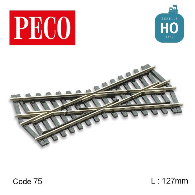 Croisement court StreamLine 24° L 127 mm Electrofrog Code 75 HO Peco SL-E193 - Maketis Croisement court StreamLine 24° L 127 mm Electrofrog Code 75 HO Peco SL-E193 - Maketis
