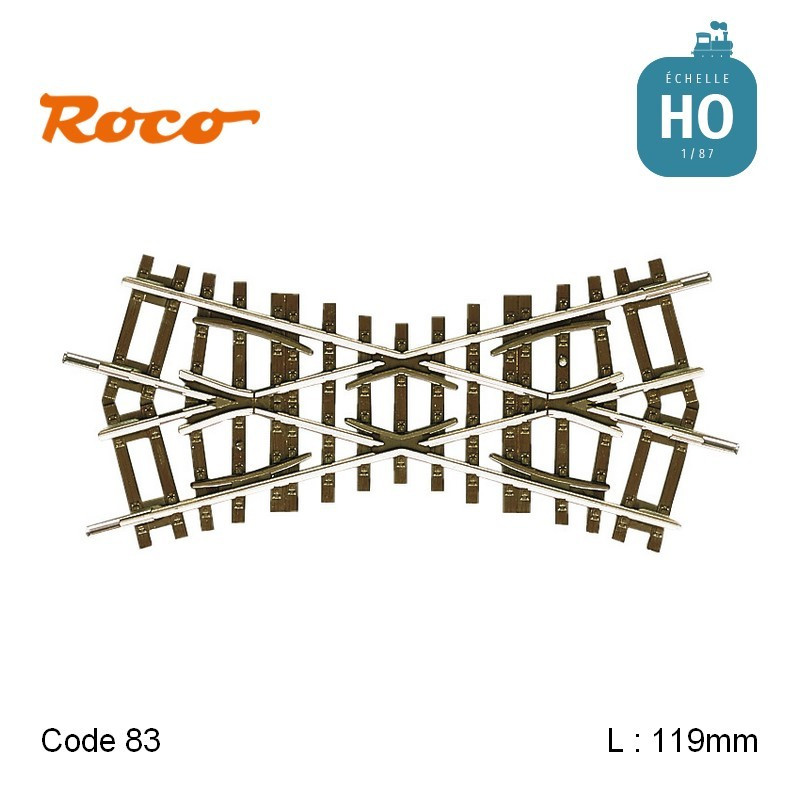 Croisement K30 Roco-Line 30° L 119mm Code 83 HO Roco 42498 - Maketis