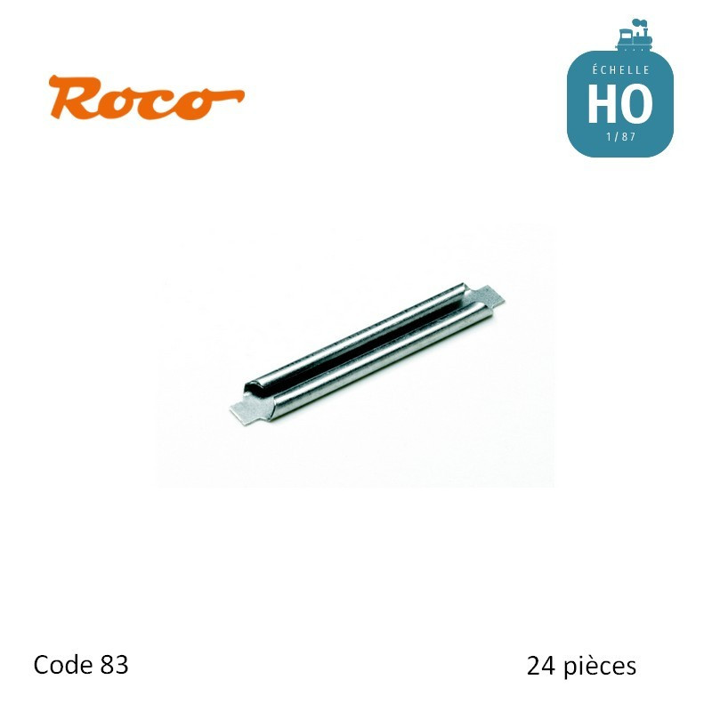 Eclisses pour voie Roco-Line/Geoline 24 pièces Code 83 HO Roco 42610 - Maketis