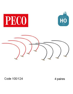 Eclisses d'alimentation pour rail code 100/124 HO/O Peco PL-80 - Maketis