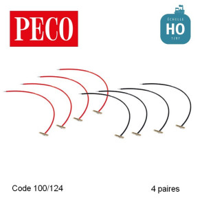 Eclisses d'alimentation pour rail code 100/124 HO/O Peco PL-80 - Maketis