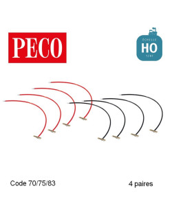 Eclisses d'alimentation pour rail code 70/75/83 HO Peco PL-81 - Maketis