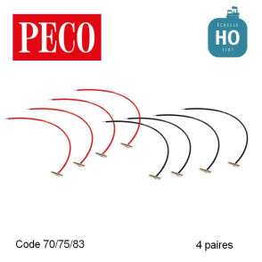 Eclisses d'alimentation pour rail code 70/75/83 HO Peco PL-81 - Maketis