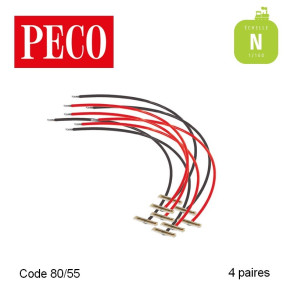 Eclisses d'alimentation pour rail code 80/55 N Peco PL-82 - Maketis