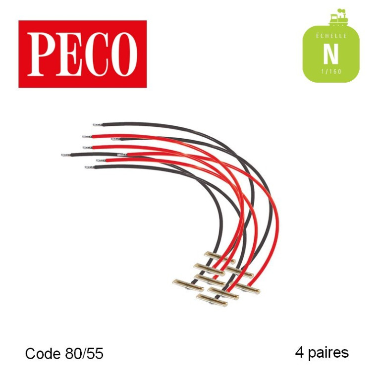 Eclisses d'alimentation pour rail code 80/55 N Peco PL-82 - Maketis Eclisses d'alimentation pour rail code 80/55 N Peco PL-82 - Maketis