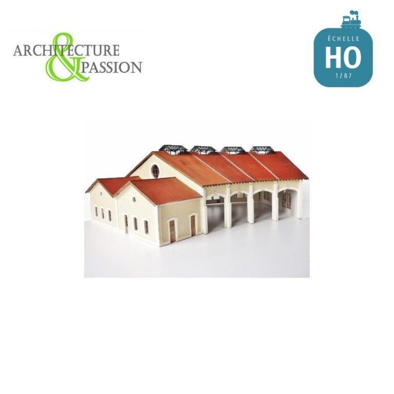 Kit de Base 4 stalles rotonde PLM type Gare d'Autun HO Architecture & Passion 875050 Kit de Base 4 stalles rotonde PLM type Gare d'Autun HO Architecture & Passion 875050