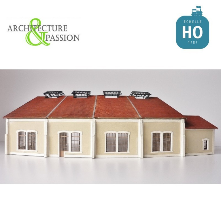 Kit de Base 4 stalles rotonde PLM type Gare d'Autun HO Architecture & Passion 875050 Kit de Base 4 stalles rotonde PLM type Gare d'Autun HO Architecture & Passion 875050