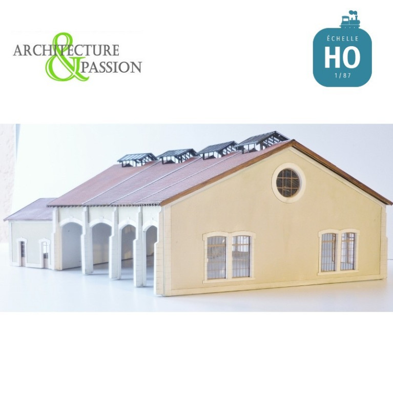 Kit de Base 4 stalles rotonde PLM type Gare d'Autun HO Architecture & Passion 875050 Kit de Base 4 stalles rotonde PLM type Gare d'Autun HO Architecture & Passion 875050