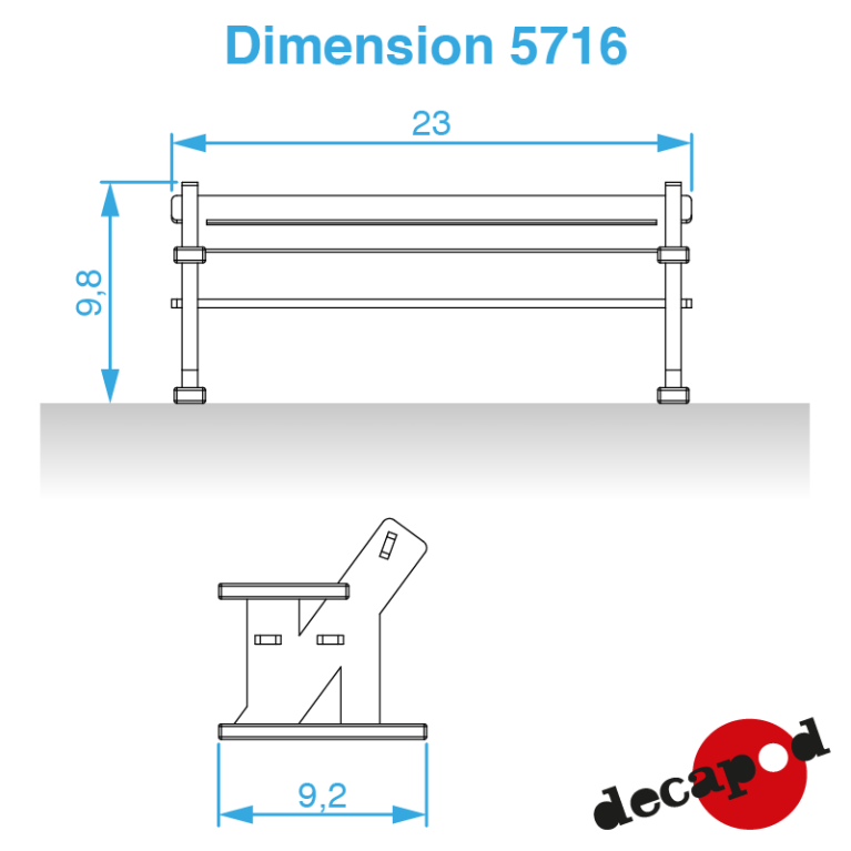 Bancs en bois (6 pcs) HO Decapod 5716 - Maketis Bancs en bois (6 pcs) HO Decapod 5716 - Maketis