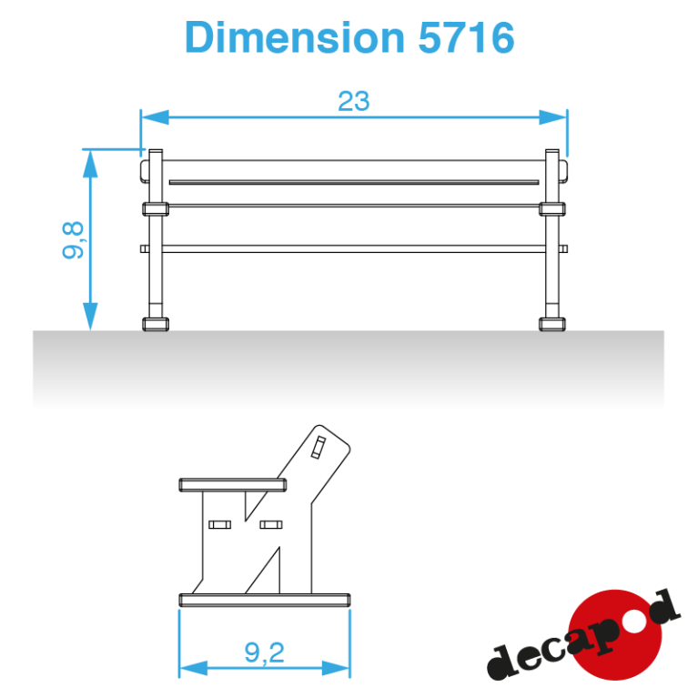 Bancs en bois (6 pcs) HO Decapod 5716 - Maketis