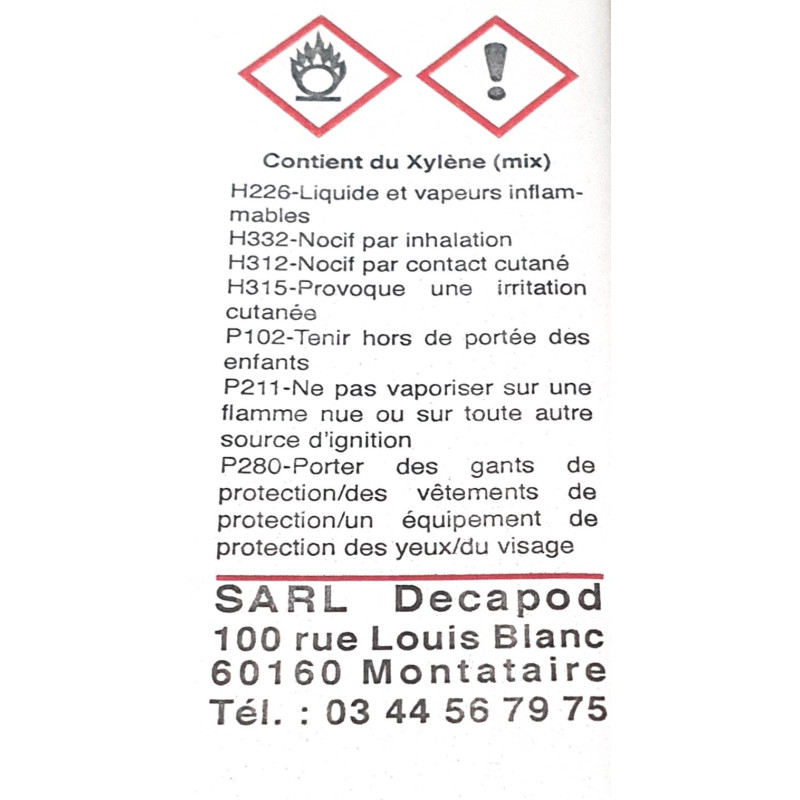 Acrylic thinner with solvent 125 ml Decapod 8000 - Maketis
