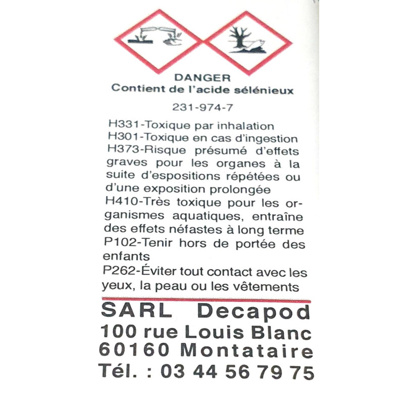 Produit de brunissage pour métaux cuivreux et acier (125 ml) Decapod 9221 - Maketis