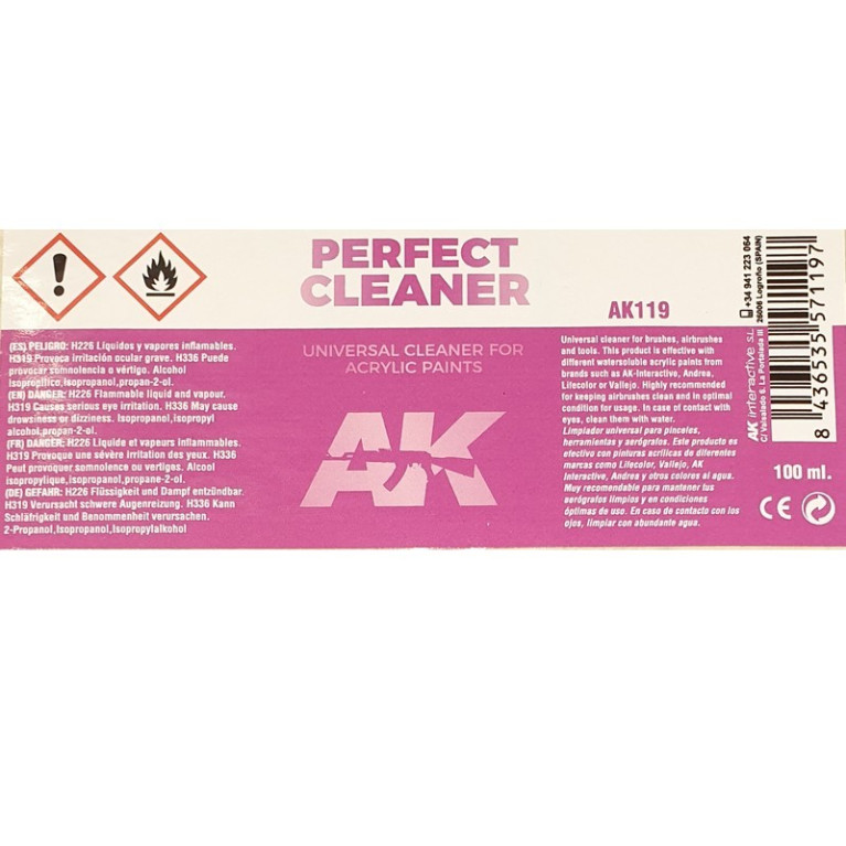Nettoyant universel acrylique 100 ml AK Interactive AK119 Nettoyant universel acrylique 100 ml AK Interactive AK119