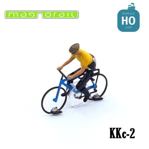 Hybrid cyclist man ready to run HO/OO for Magnorail System KKc-2