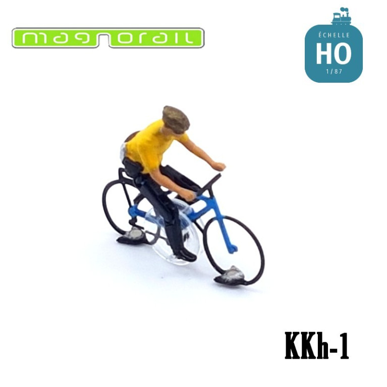Hybrid cyclist man ready to run HO/OO for Magnorail System KKc-2