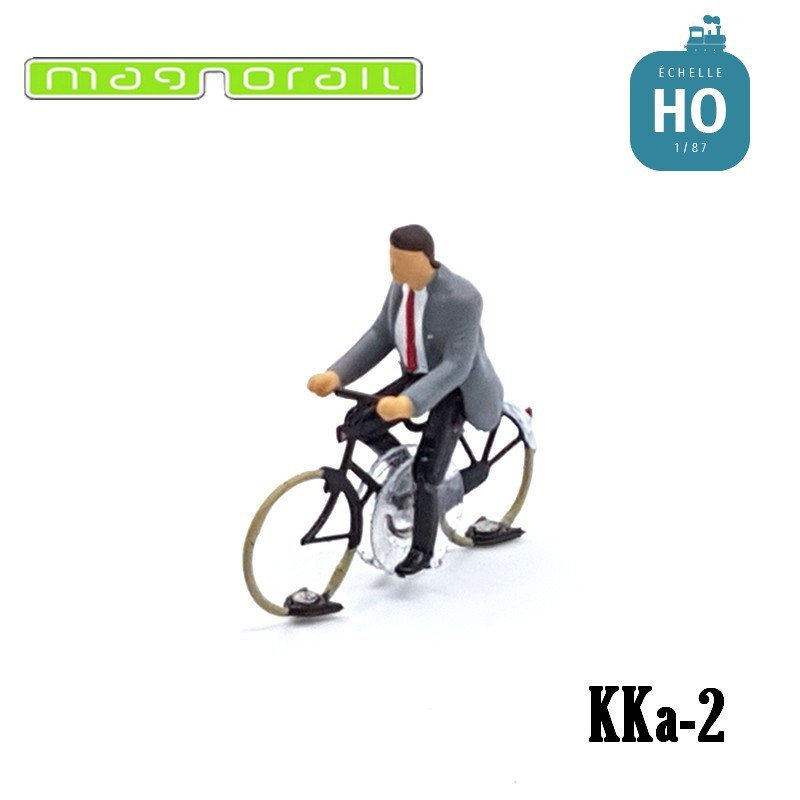 Cyclist man ready to run HO/OO for Magnorail System KKa-2