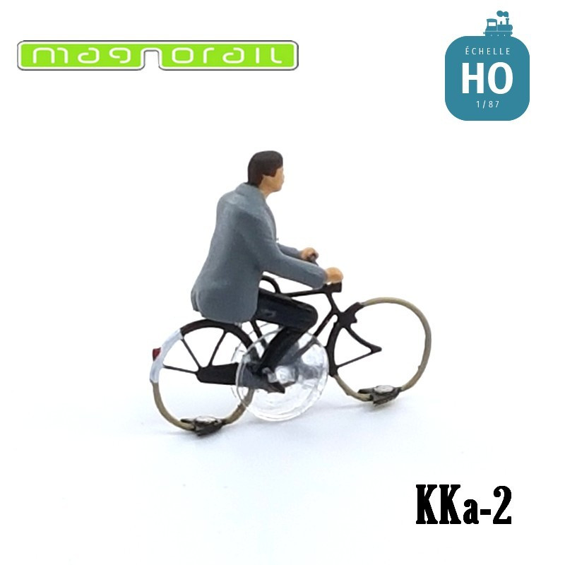 Cyclist man ready to run HO/OO for Magnorail System KKa-2