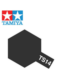 Bombe de peinture TS14 Noir brillant 100 ml Tamiya 85014 - Maketis