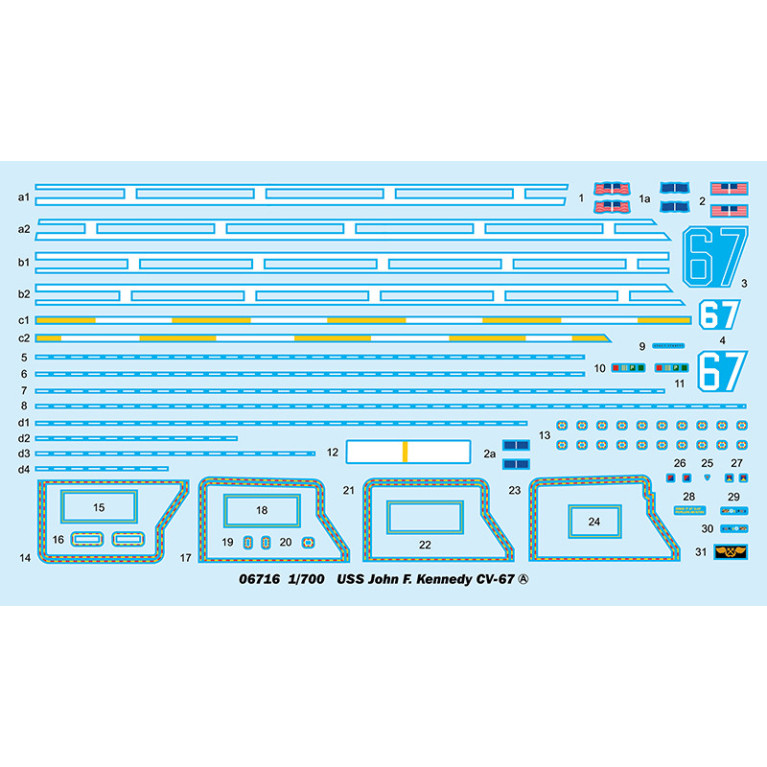 Porte avion USS John F. Kennedy CV-67 1/700 Trumpeter 06716 - Maketis