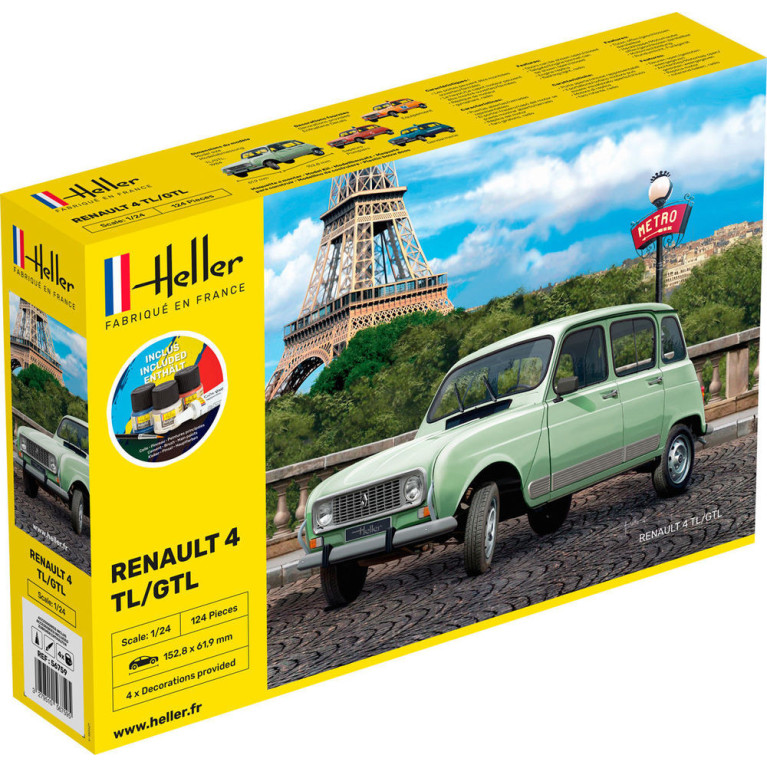 Starter kit voiture Renault 4L 1/24 Heller 56759