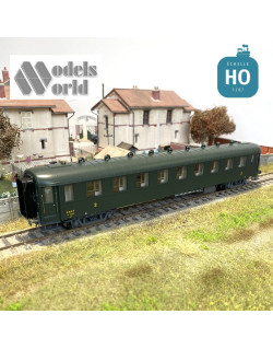 Voiture OCEM B9 verte 301 ep.IIIcd SNCF HO ModelsWorld MW40206