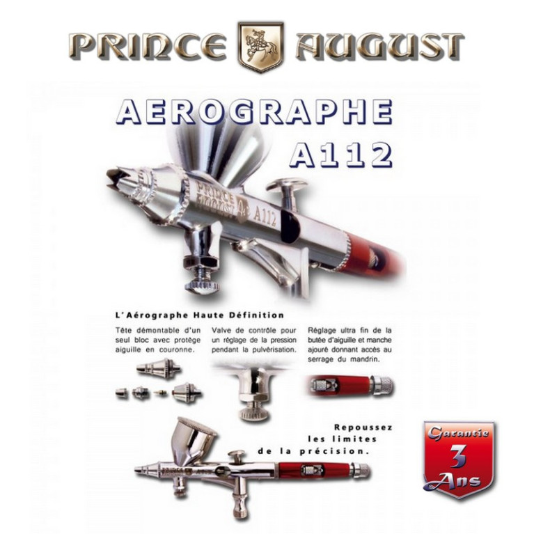 Coffret Aérographe Haute Définition Prince August A112 - MAKETIS