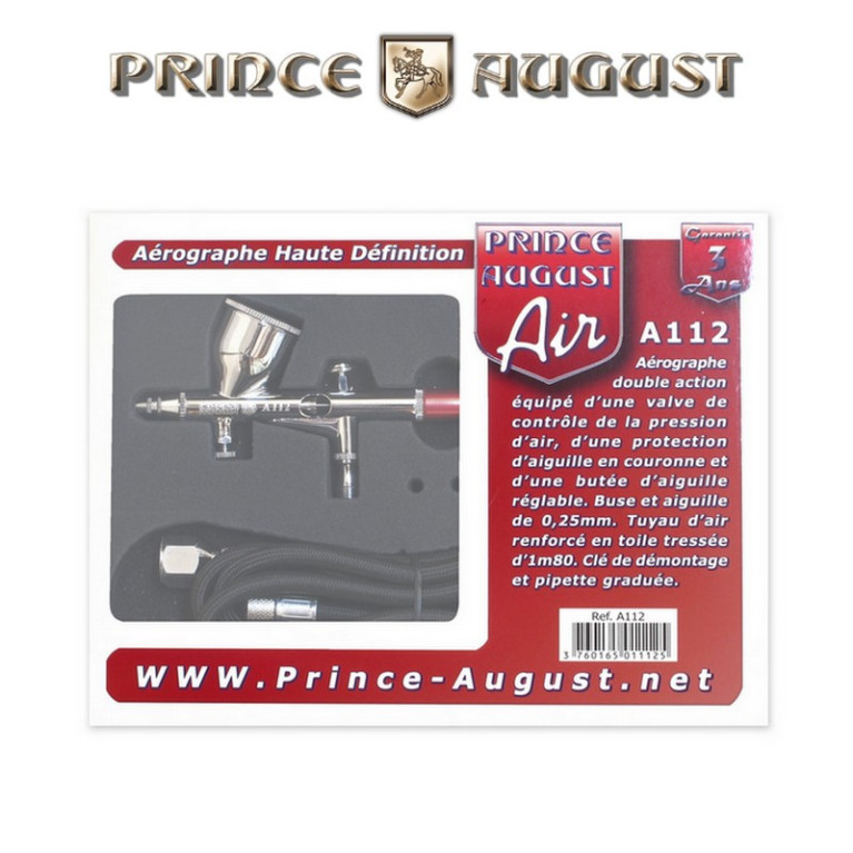 Coffret Aérographe Haute Définition Prince August A112 - MAKETIS