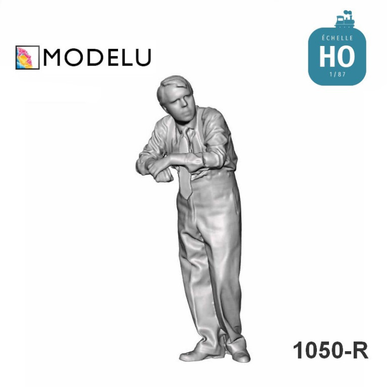 Aiguilleur penché regardant à droite HO Modelu 1050-087R - Maketis