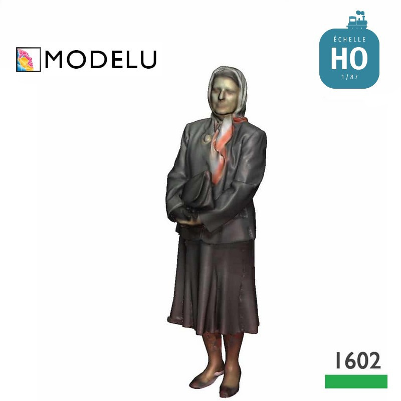 Femme portant un foulard HO Modelu 1602-087 - Maketis