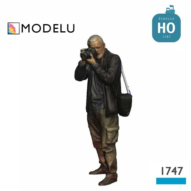 Photographe avec bandoulière HO Modelu 1747-087 - Maketis