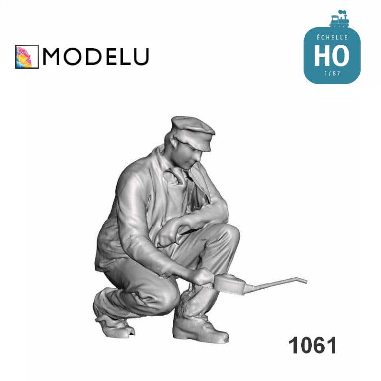 Mécanicien de locomotive avec burette à huile HO Modelu 1061-087 - Maketis