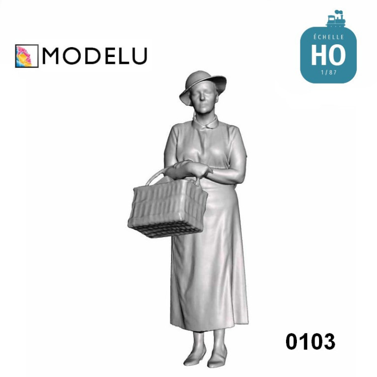 Femme faisant du shopping 3 HO Modelu 0103-087 - Maketis Femme faisant du shopping 3 HO Modelu 0103-087 - Maketis
